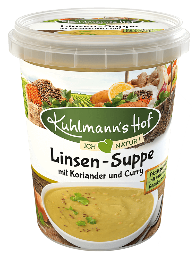 Linsen-Suppe mit Koriander und Curry