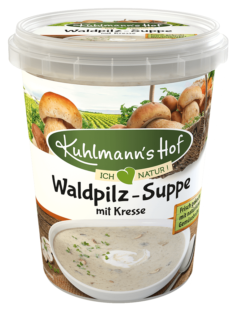 Waldpilz-Suppe mit Kresse